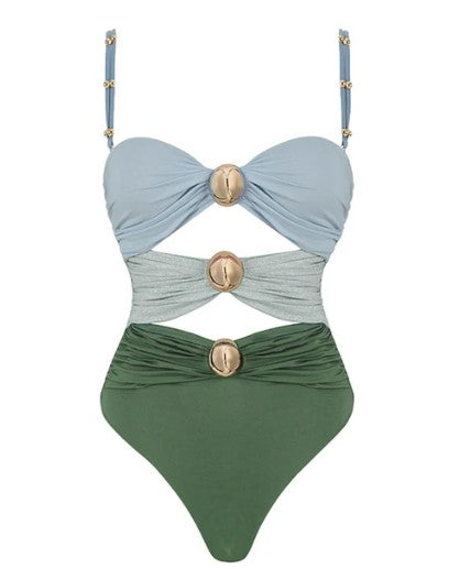 Sexy Bodysuit Top Skirt High Waisted Swimsuit Set CODE: KAR2929