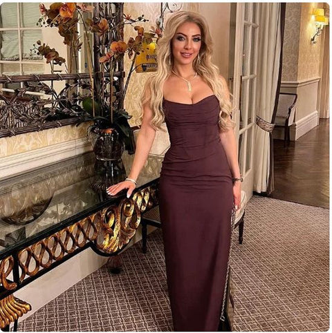 New Fishbone Design Elegant Fishtail Swing Sling Dress CODE: KAR2934