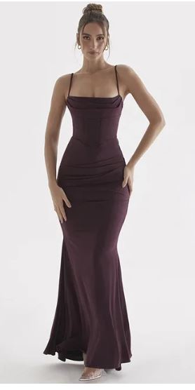 New Fishbone Design Elegant Fishtail Swing Sling Dress CODE: KAR2934