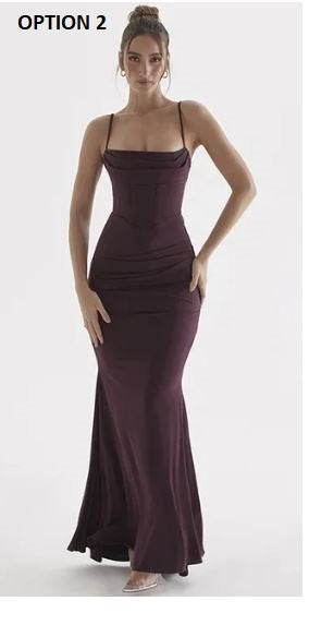 New Fishbone Design Elegant Fishtail Swing Sling Dress CODE: KAR2934