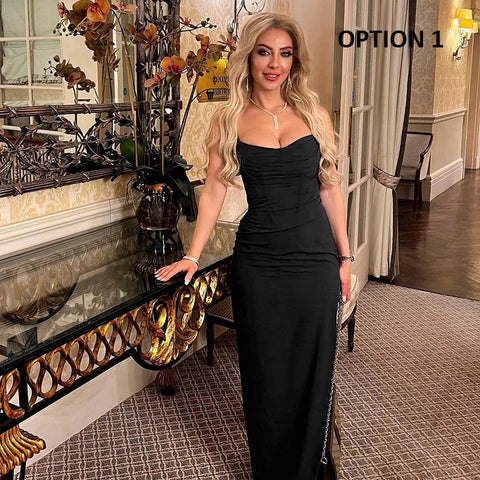 New Fishbone Design Elegant Fishtail Swing Sling Dress CODE: KAR2934