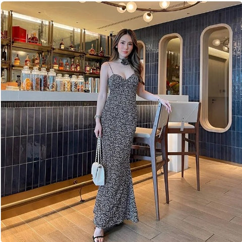 New style print three-dimensional floral summer long dress CODE: KAR2935