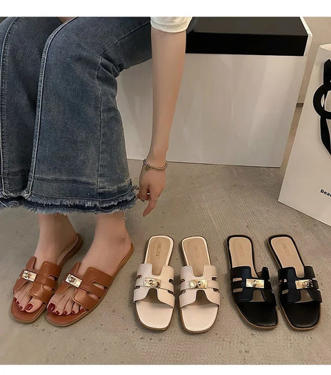 Summer Solid Color Casual Beach Slippers CODE: KAR2945