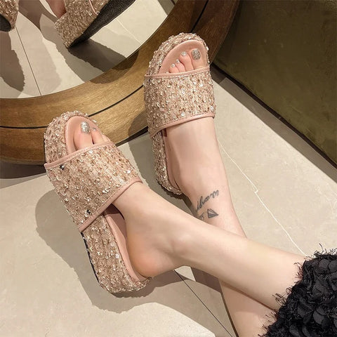 New Fashion Open Toe Bling Platform Sandals CODE: KAR2946