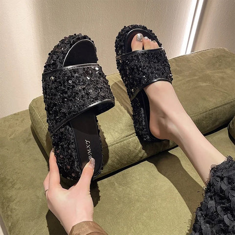 New Fashion Open Toe Bling Platform Sandals CODE: KAR2946