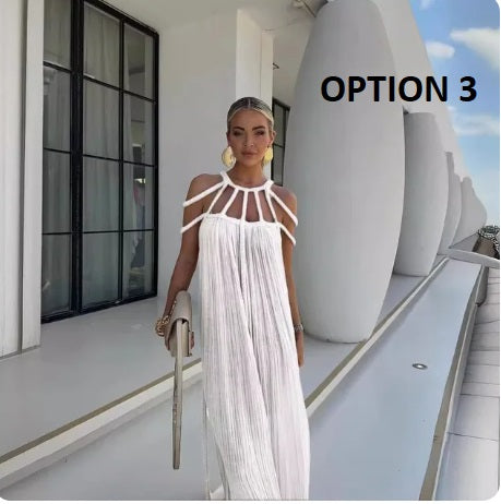 New Rope Off-Shoulder Sexy Halter neck Loose Dress CODE: KAR2950