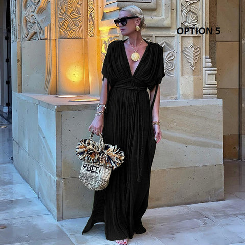 New Rope Off-Shoulder Sexy Halter neck Loose Dress CODE: KAR2950