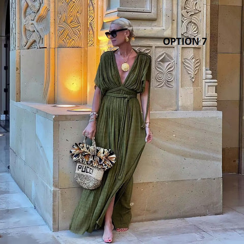 New Rope Off-Shoulder Sexy Halter neck Loose Dress CODE: KAR2950