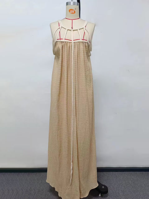 New Rope Off-Shoulder Sexy Halter neck Loose Dress CODE: KAR2950