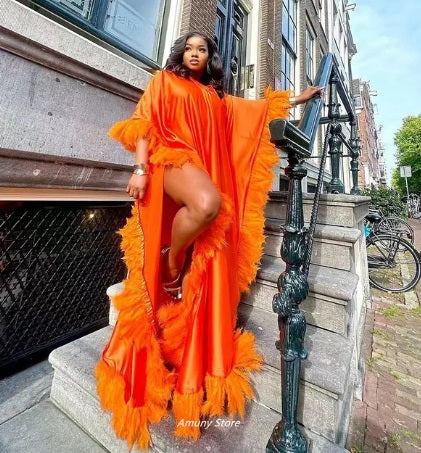 New Feather Elegant and Pretty Long Dresses CODE: READY1559