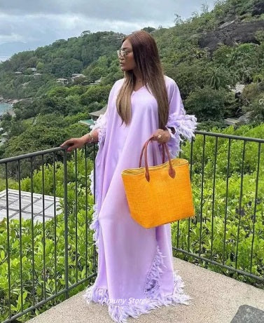 Feather Elegant and Pretty Long Dresses CODE: READY1561