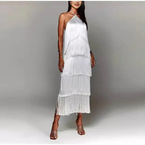 New Elegant Backless Lace Up Sleeveless Slim Long Dress CODE: KAR2970