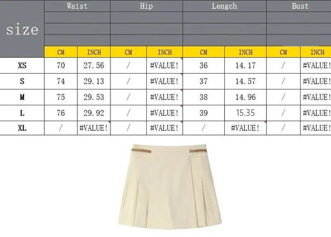New Pleated Mini Skirts Pieces Belt Short Top Set CODE: KAR2976