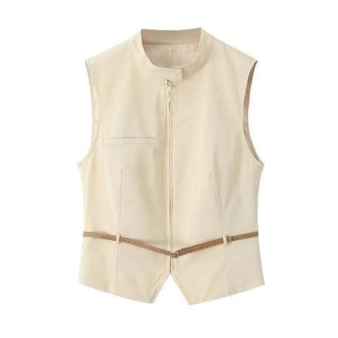 New Pleated Mini Skirts Pieces Belt Short Top Set CODE: KAR2976