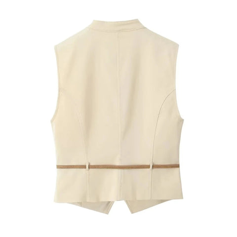 New Pleated Mini Skirts Pieces Belt Short Top Set CODE: KAR2976