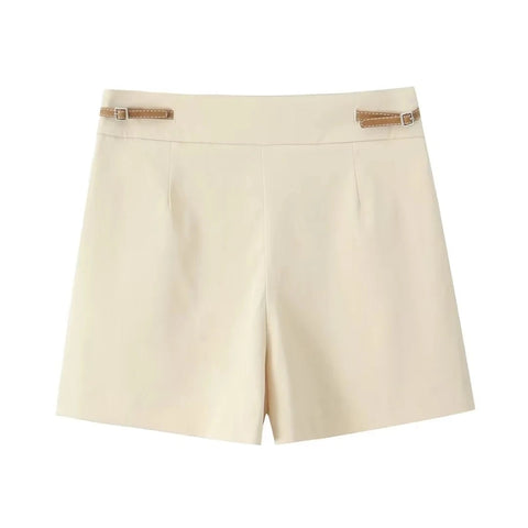 New Pleated Mini Skirts Pieces Belt Short Top Set CODE: KAR2976