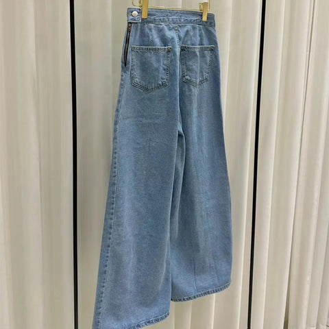 New High Waist Baggy Shirring Pleated Long Pants CODE: KAR2985