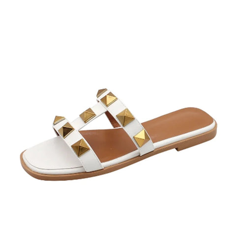 Summer New Open Toe Stud Flat CODE: KAR2997