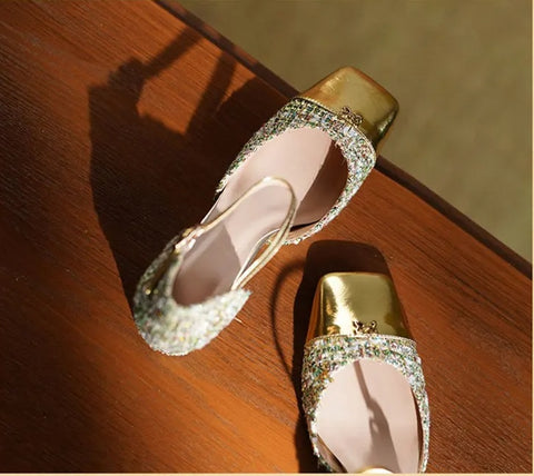 New Fashion square toe Square high heel Ankle Buckle Sandals CODE: KAR3005