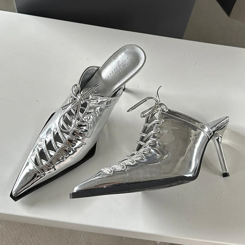 New Pumps Slides High Heels Shallow Mules Shoes CODE: KAR3008