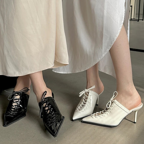 New Pumps Slides High Heels Shallow Mules Shoes CODE: KAR3008
