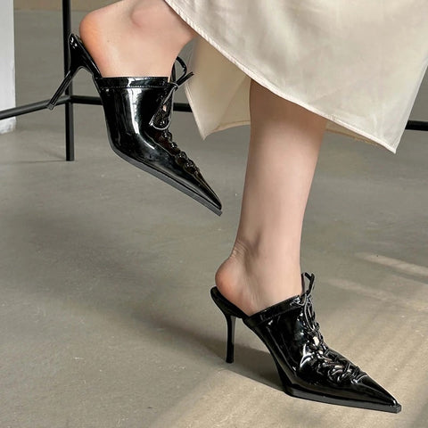 New Pumps Slides High Heels Shallow Mules Shoes CODE: KAR3008