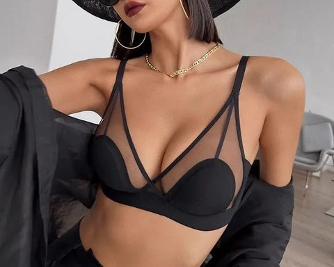 New small breast ultra-thin sexy lace ultra-thin sexy lace without steel ring bra CODE: KAR3009