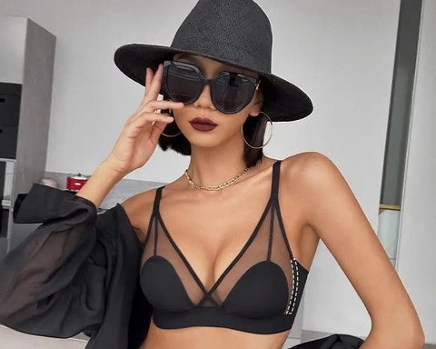 New small breast ultra-thin sexy lace ultra-thin sexy lace without steel ring bra CODE: KAR3009