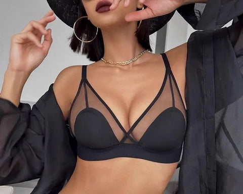 New small breast ultra-thin sexy lace ultra-thin sexy lace without steel ring bra CODE: KAR3009