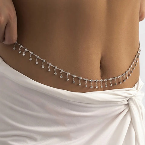 New Fashion Punk Rhinestone Tassel Belly Chain CODE: KAR3010