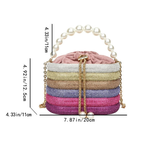 New Dazzling Pearl Beads Chain Crossbody Dinner Party Handbag CODE: KAR3013