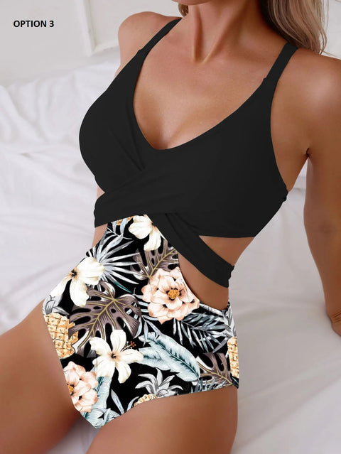 New printed hollow lace sexy bikini swimsuit CODE: KAR3020