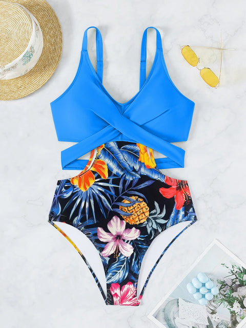New printed hollow lace sexy bikini swimsuit CODE: KAR3020