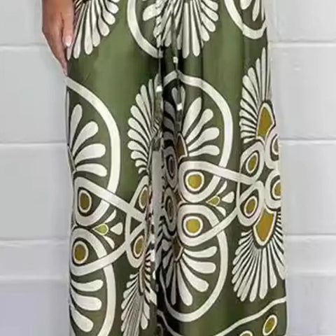 New Retro Printed Bohemia Style Floral Print Wide Leg Pant CODE: KAR3023