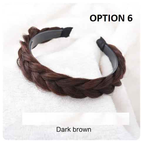 Fishbone braid Synthetic Hair Fringe Clip Bangs Wig CODE: KAR3027