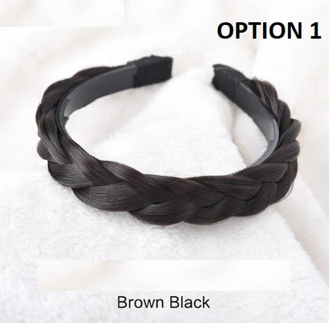 Fishbone braid Synthetic Hair Fringe Clip Bangs Wig CODE: KAR3027