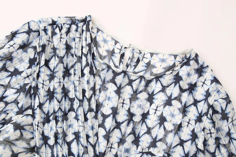 Summer Long Sleeve Casual Print Mini Dress CODE: KAR3035