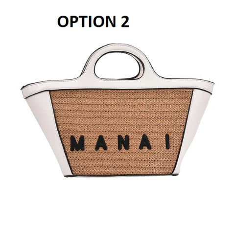 New Shoulder Bag High Quality Straw Woven Beach Handbag CODE: KAR3037