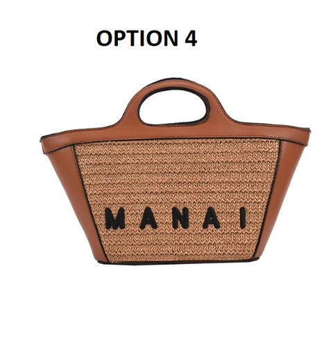 New Shoulder Bag High Quality Straw Woven Beach Handbag CODE: KAR3037