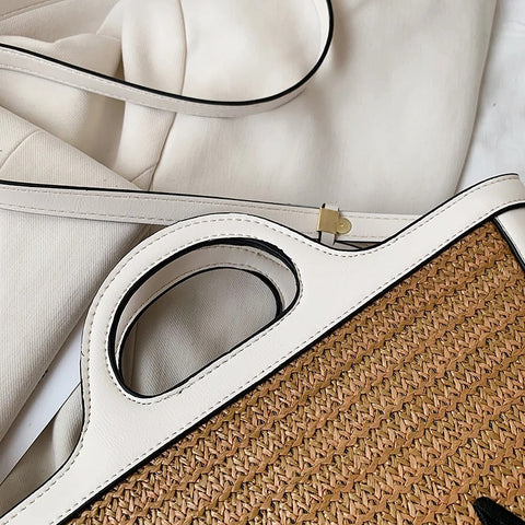 New Shoulder Bag High Quality Straw Woven Beach Handbag CODE: KAR3037