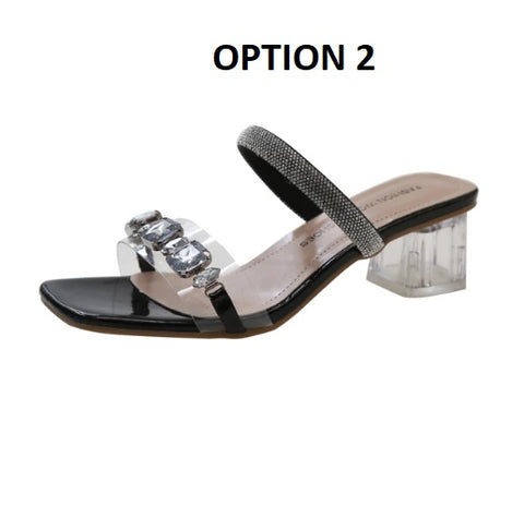 New Summer Fashion Crystal Clear Transparent Heel CODE: KAR3049