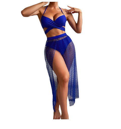 New Sexy Strap Hollow Mesh Long Skirt Cover Up Beach Swimwear CODE: KAR3062