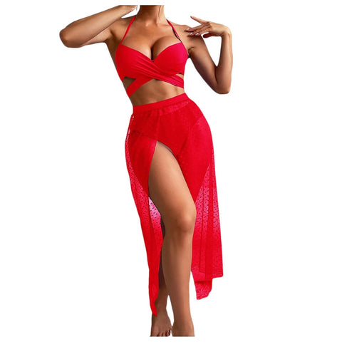 New Sexy Strap Hollow Mesh Long Skirt Cover Up Beach Swimwear CODE: KAR3062