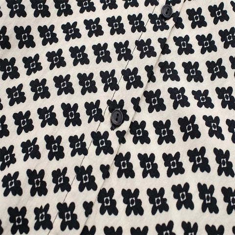 New Lapel Long Sleeved Flower Printed Shirt and Pant Set CODE: KAR3065