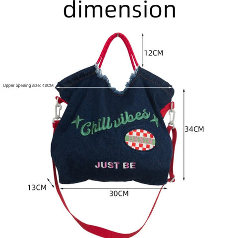 New Large Capacity Embroidery Eco Shoulder Bag CODE: KAR3067