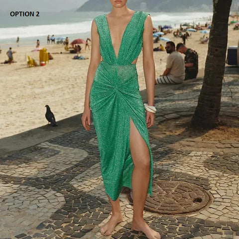 New Luxury One Piece Swimsuit With Skirt Two Piece Set Swimwear CODE: KAR3077