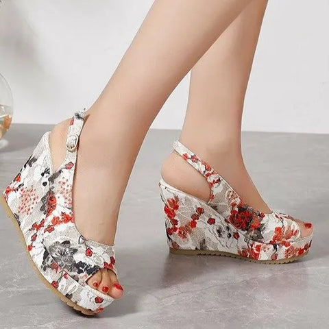 Summer Open Toe High Heel Clogs Wedge Platform Sandal CODE: KAR3083