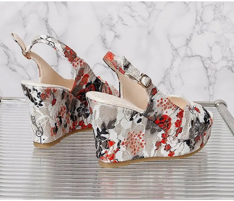 Summer Open Toe High Heel Clogs Wedge Platform Sandal CODE: KAR3083