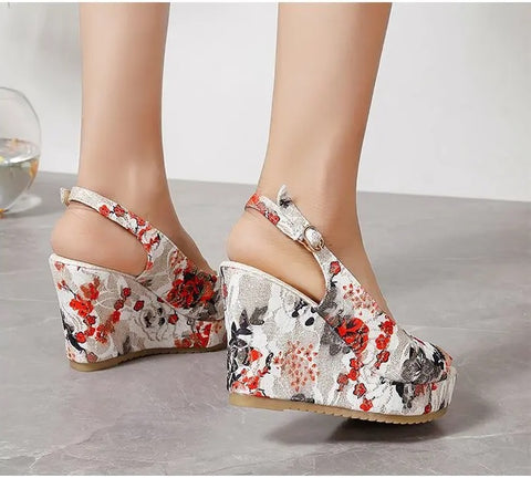 Summer Open Toe High Heel Clogs Wedge Platform Sandal CODE: KAR3083