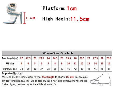 New Design Denim Ankle Snake Surround Strap High Heel Sandal CODE: KAR3119